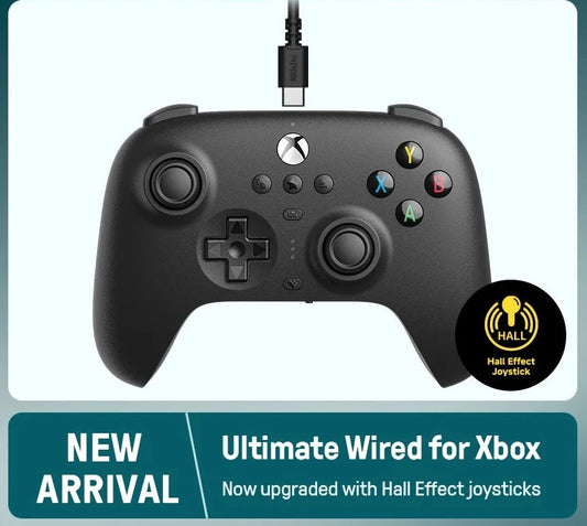 🎮⚡8BitDo - New Ultimate Wired, Hall Effect Joystick Update, Gaming Gamepad for Xbox Series, Series S, X, Xbox One, Windows 10, 11
